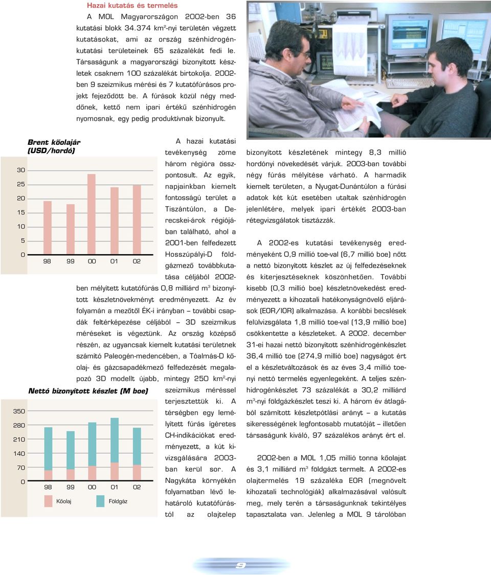A fúrások közül négy meddônek, kettô nem ipari értékû szénhidrogén nyomosnak, egy pedig produktívnak bizonyult.