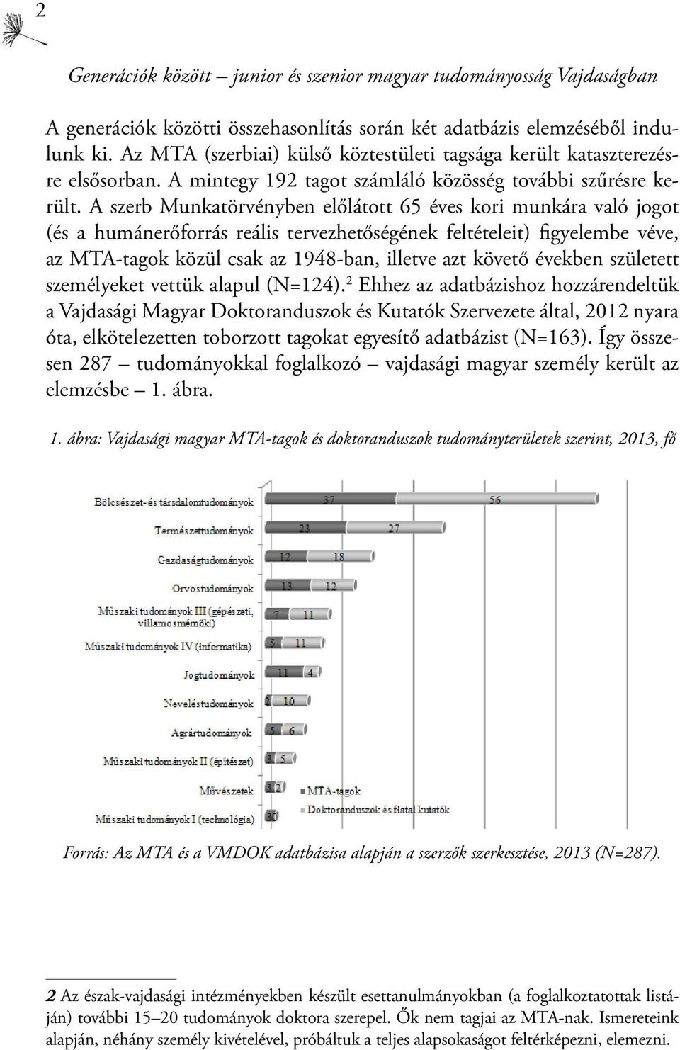 A szerb Munkatörvényben előlátott 65 éves kori munkára való jogot (és a humánerőforrás reális tervezhetőségének feltételeit) figyelembe véve, az MTA-tagok közül csak az 1948-ban, illetve azt követő