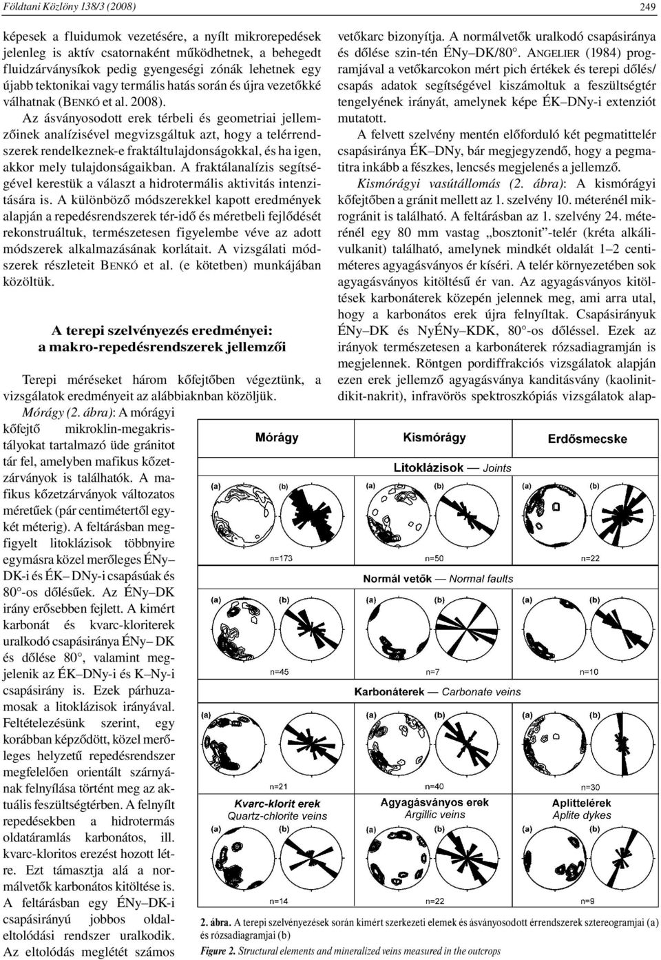 Az ásványosodott erek térbeli és geometriai jellemzőinek analízisével megvizsgáltuk azt, hogy a telérrendszerek rendelkeznek-e fraktáltulajdonságokkal, és ha igen, akkor mely tulajdonságaikban.
