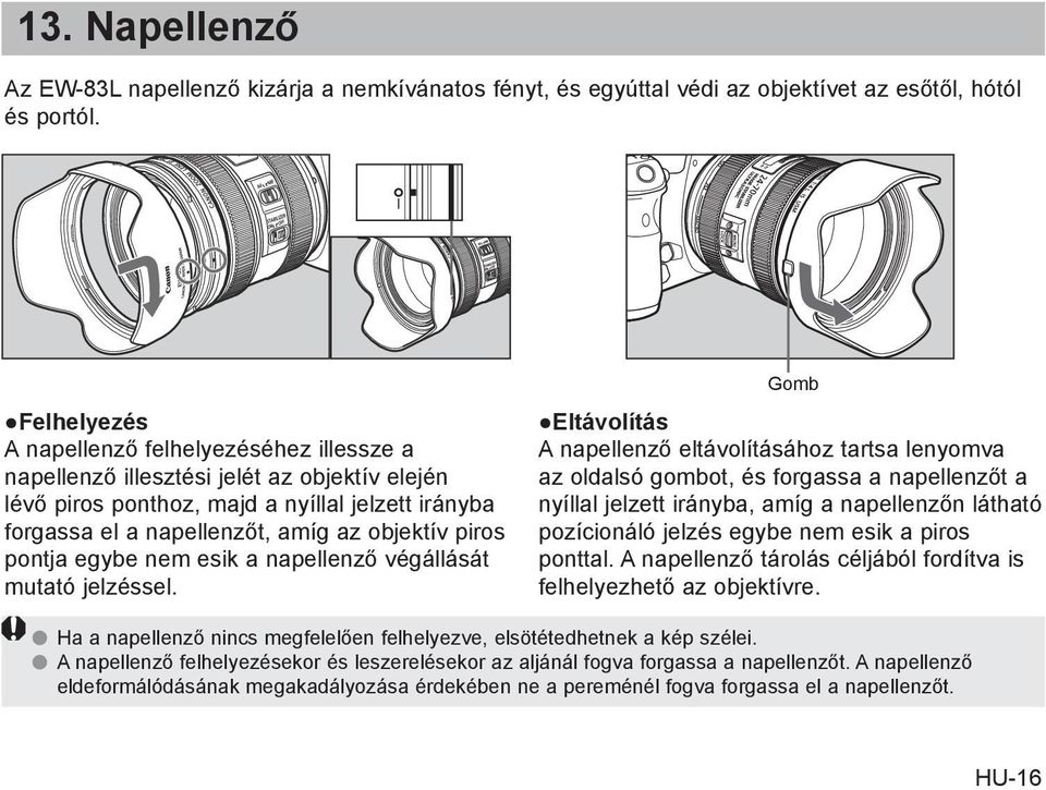 pontja egybe nem esik a napellenző végállását mutató jelzéssel.