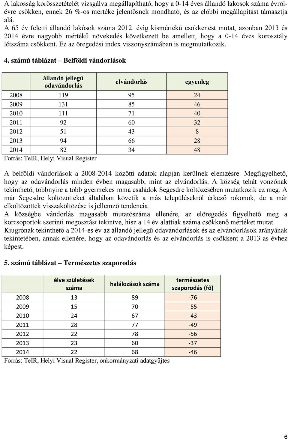 Ez az öregedési index viszonyszámában is megmutatkozik. 4.