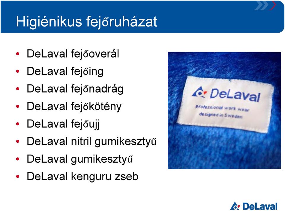 fejőkötény DeLaval fejőujj DeLaval nitril