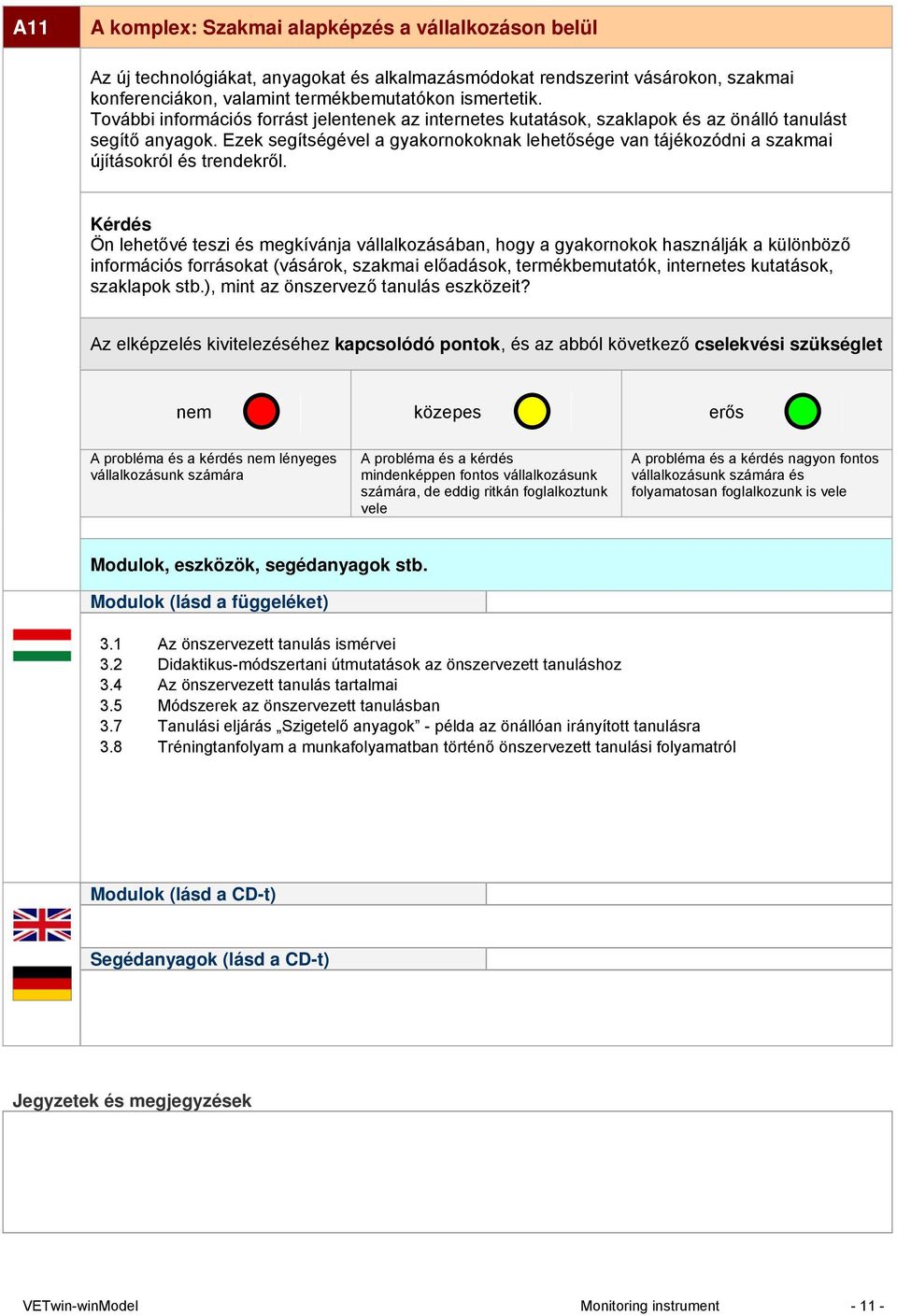 Ezek segítségével a gyakornokoknak lehetősége van tájékozódni a szakmai újításokról és trendekről.