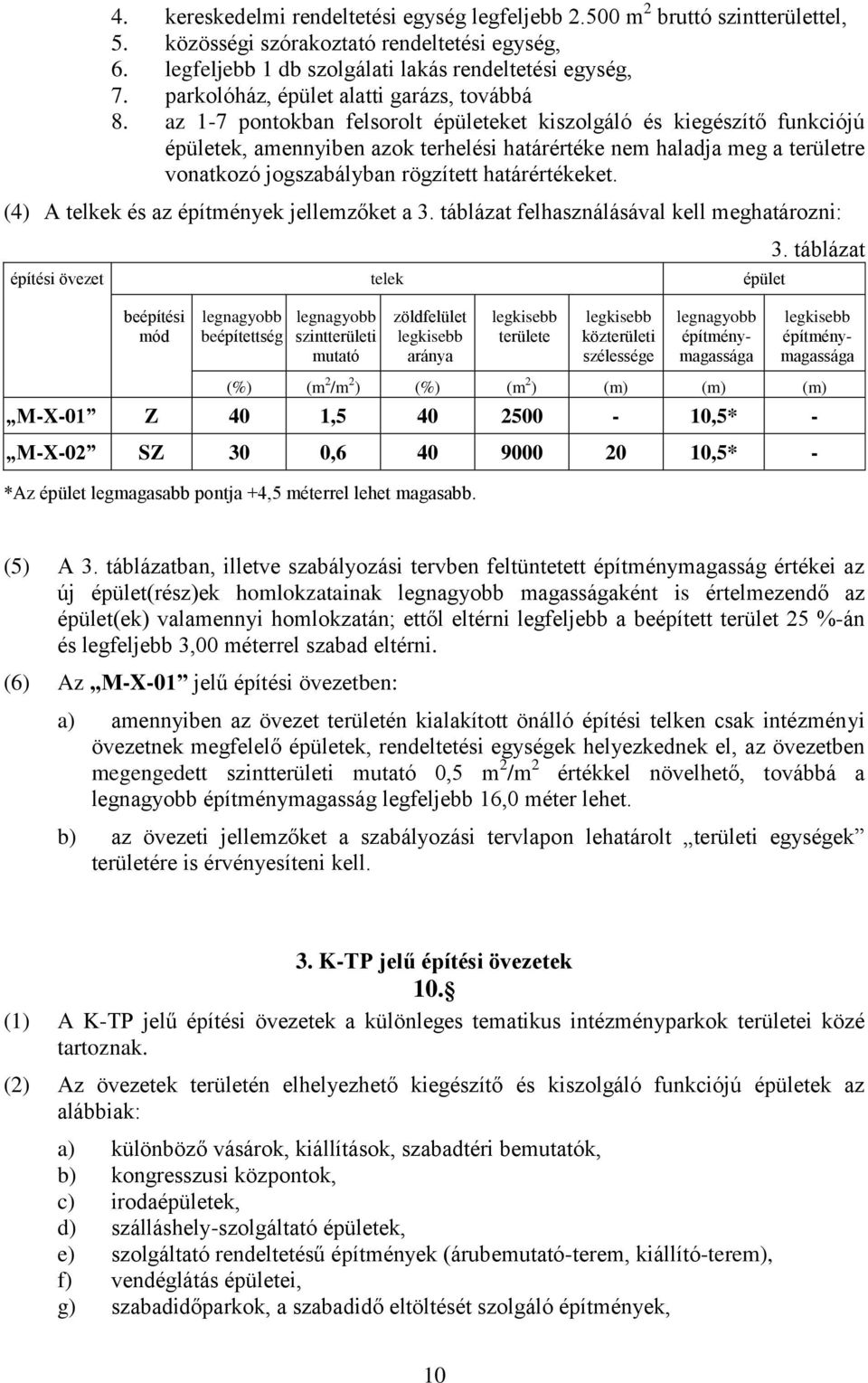 az 1-7 pontokban felsorolt épületeket kiszolgáló és kiegészítő funkciójú épületek, amennyiben azok terhelési határértéke nem haladja meg a területre vonatkozó jogszabályban rögzített határértékeket.