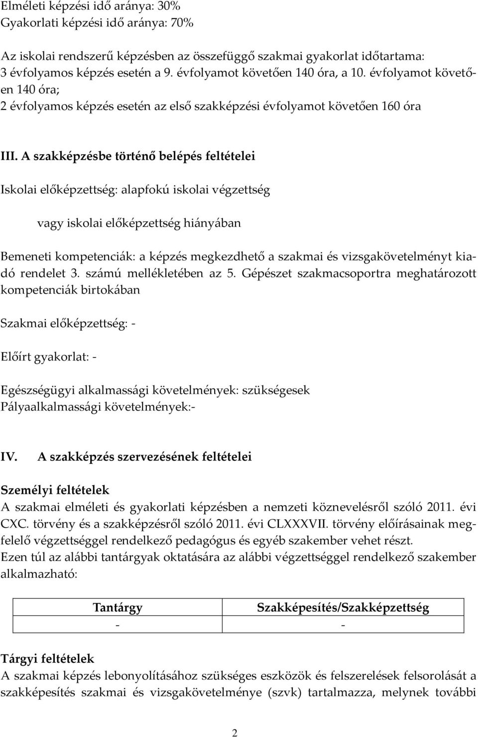 A szakképzésbe történő belépés feltételei Iskolai előképzettség: alapfokú iskolai végzettség vagy iskolai előképzettség hi{ny{ban Bemeneti kompetenci{k: a képzés megkezdhető a szakmai és
