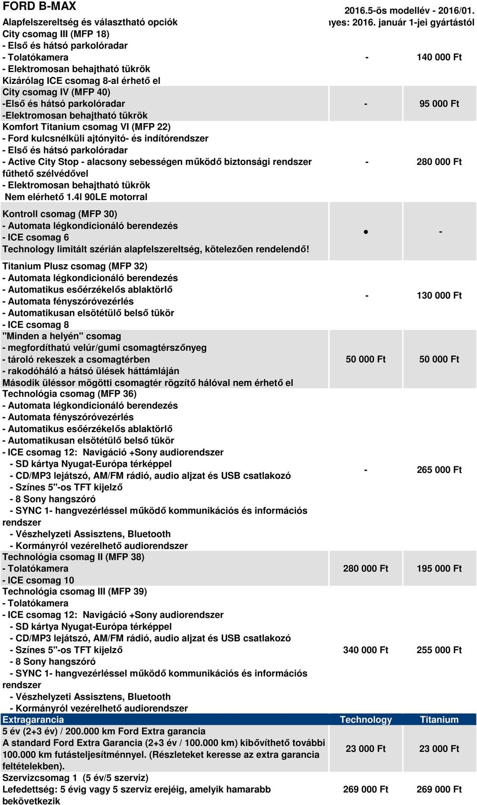 sebességen működő biztonsági fűthető szélvédővel - Elektromosan behajtható tükrök Nem elérhető 1.