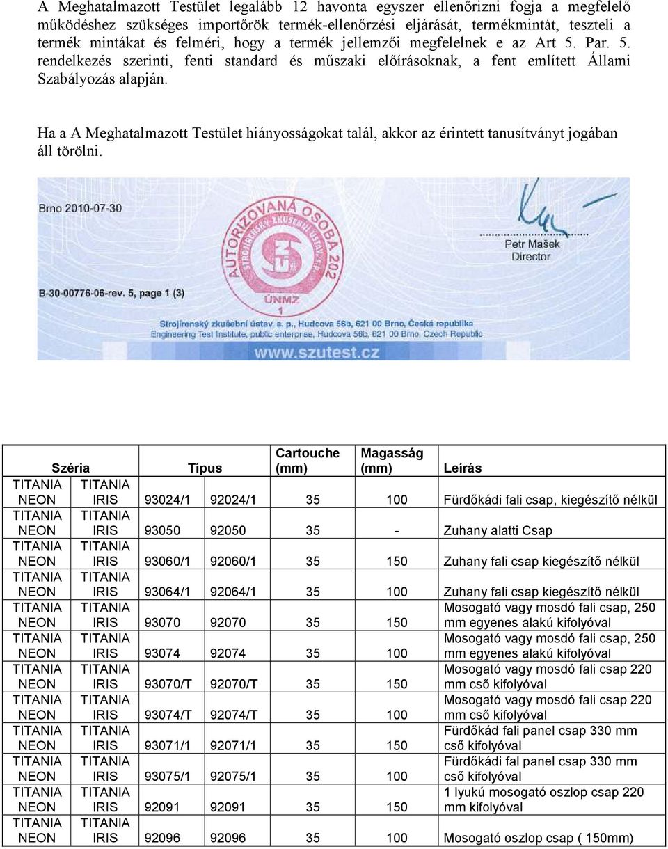 Ha a A Meghatalmazott Testület hiányosságokat talál, akkor az érintett tanusítványt jogában áll törölni.