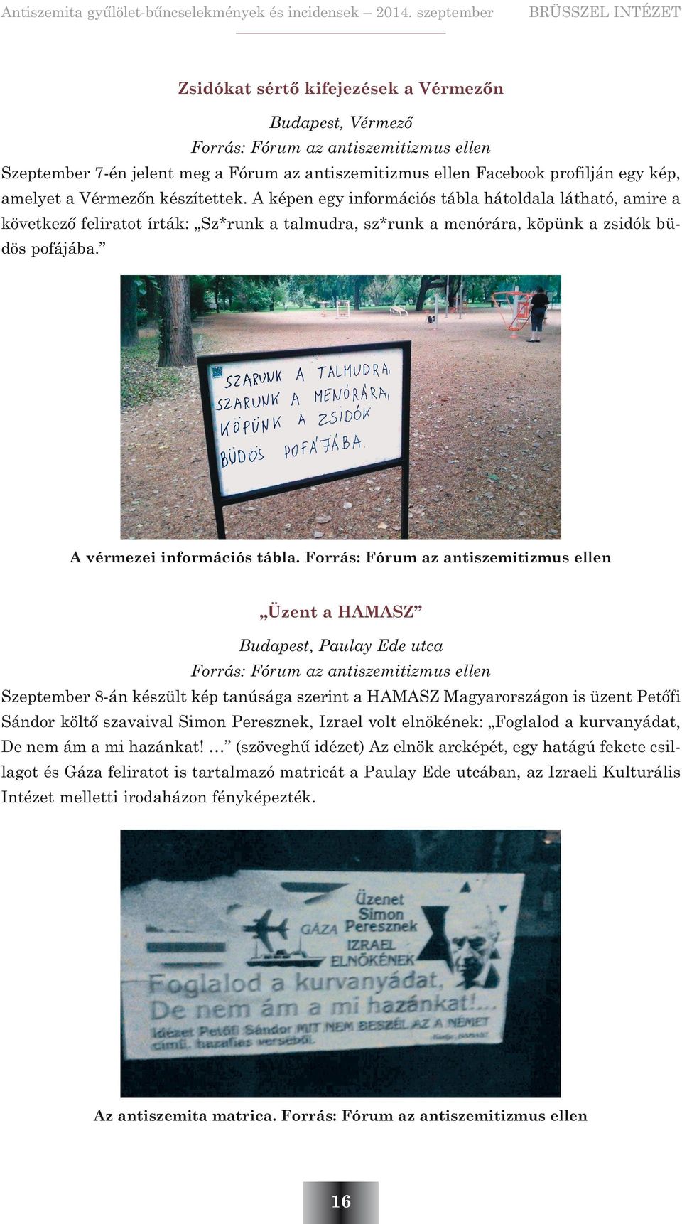 A vérmezei információs tábla.