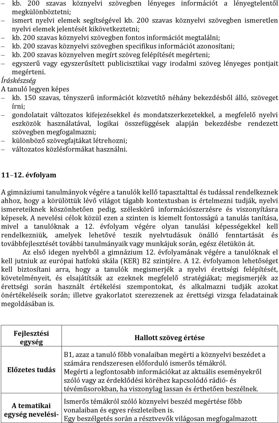 200 szavas köznyelvi szövegben specifikus információt azonosítani; kb.