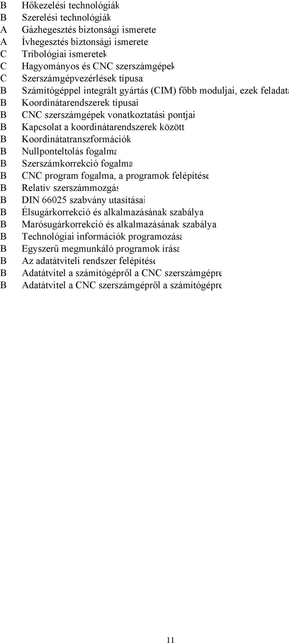 között Koordinátatranszformációk Nullponteltolás fogalma Szerszámkorrekció fogalma CNC program fogalma, a programok felépítése Relatív szerszámmozgás DIN 66025 szabvány utasításai Élsugárkorrekció és