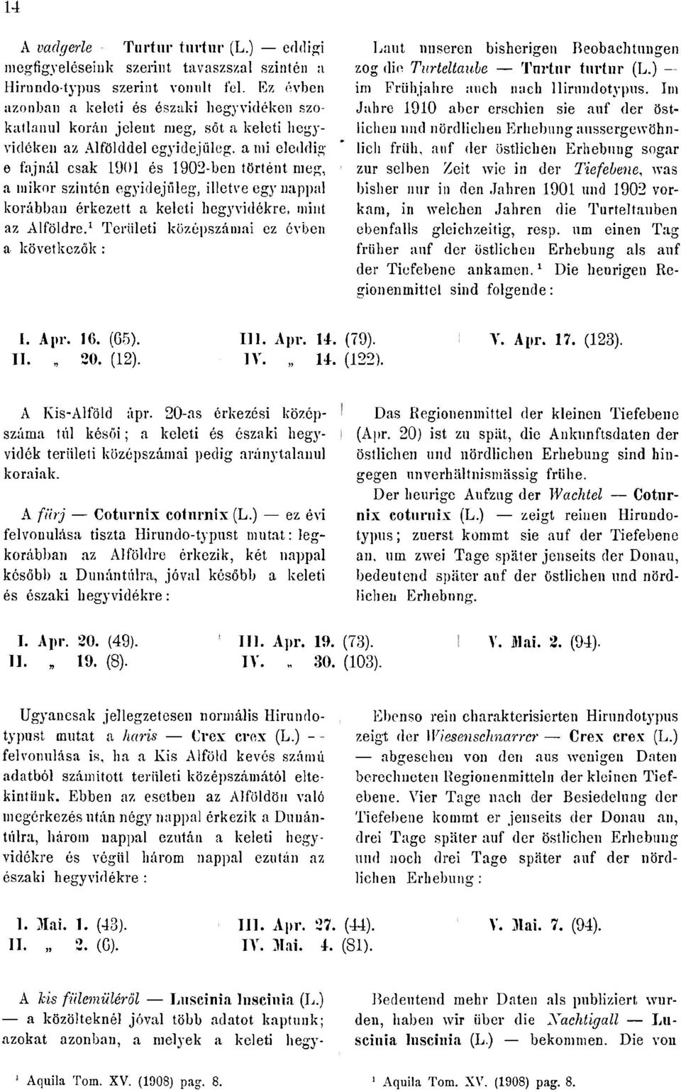 leg,illetve egy nappal korábban érkezett a keleti hegyvidékre,mint az Alföldre1 Területi középszámai ez évben a következ?