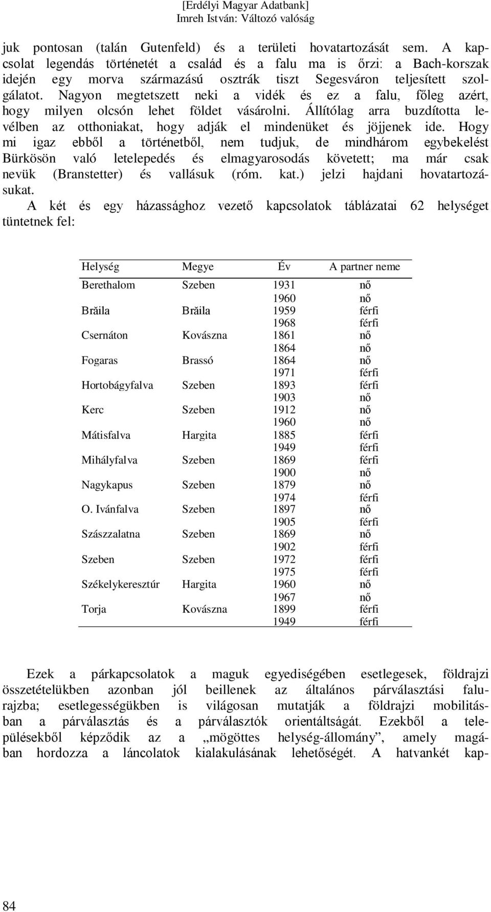Nagyon megtetszett neki a vidék és ez a falu, főleg azért, hogy milyen olcsón lehet földet vásárolni. Állítólag arra buzdította levélben az otthoniakat, hogy adják el mindenüket és jöjjenek ide.