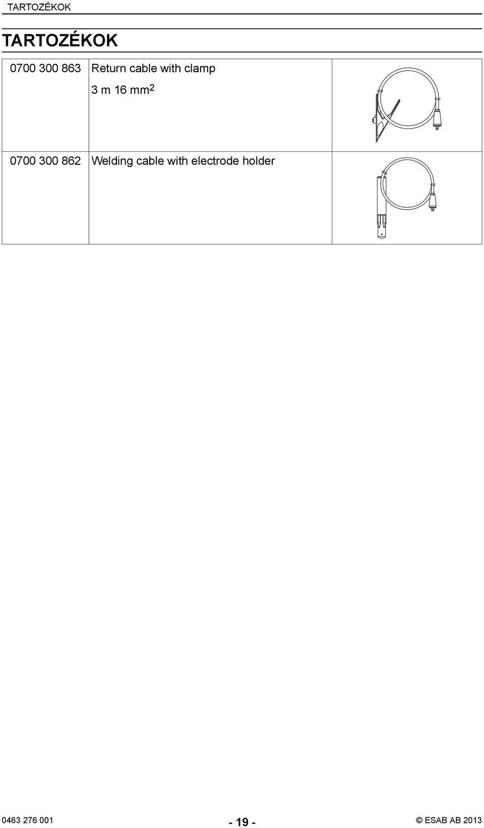 0700 300 862 Welding cable with