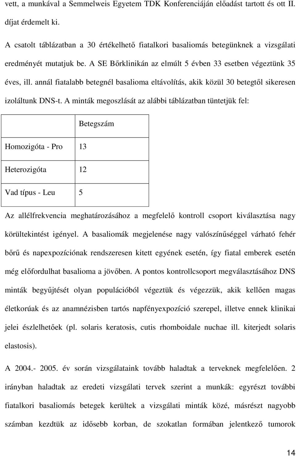 annál fiatalabb betegnél basalioma eltávolítás, akik közül 30 betegtől sikeresen izoláltunk DNS-t.