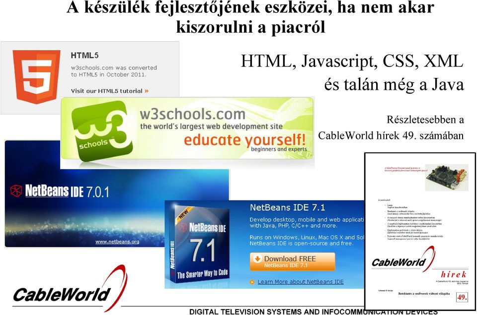 Javascript, CSS, XML és talán még a Java