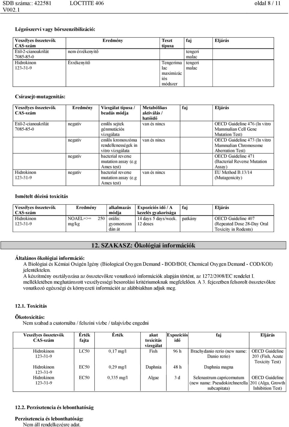 reverse mutation assay (e.g Ames test) bacterial reverse mutation assay (e.