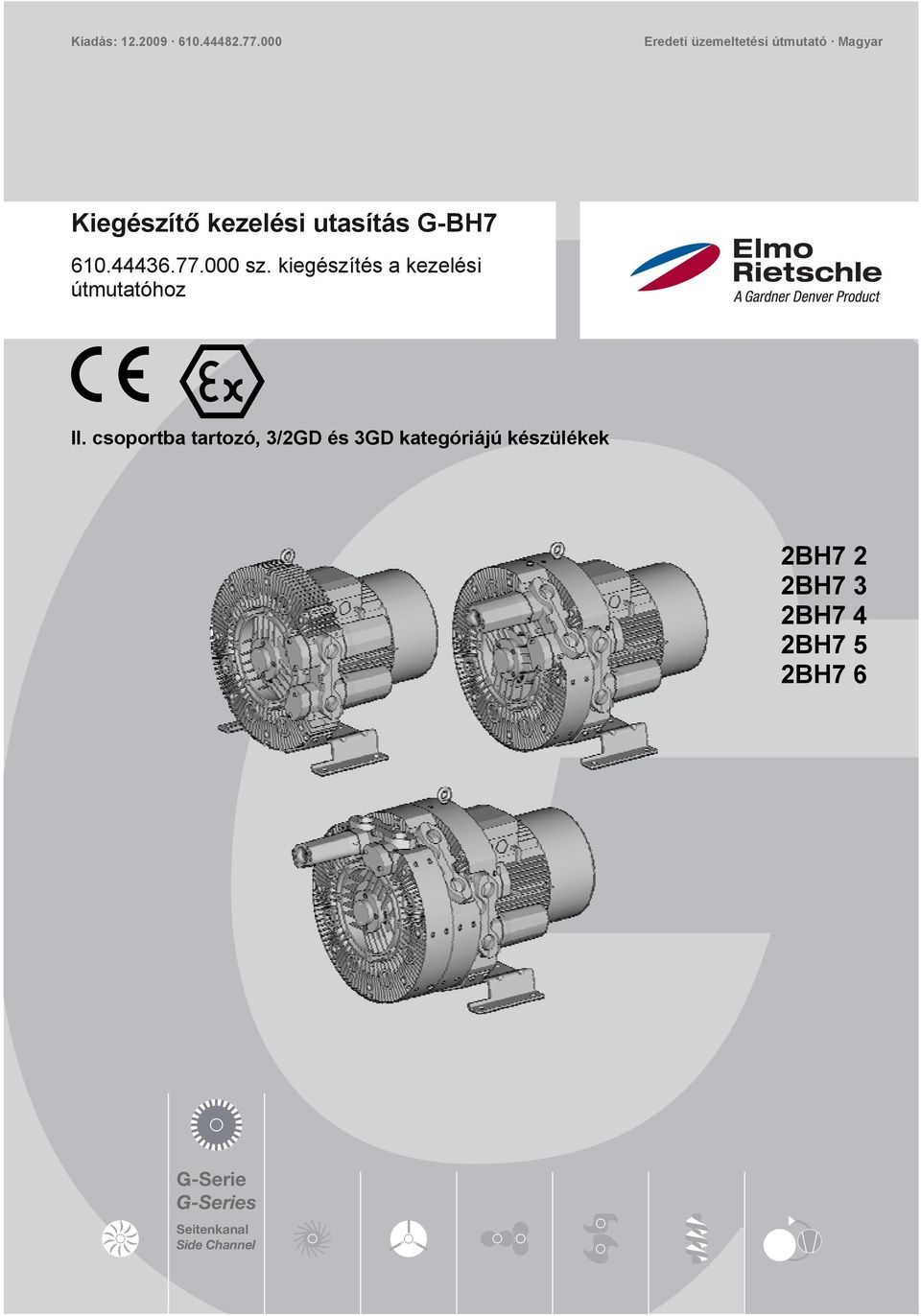 G-BH7 610.44436.77.000 sz. kiegészítés a kezelési útmutatóhoz II.
