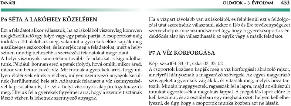 megoldani. helyi viszonyok ismeretében további feladatokat is kigondolhatunk. Például: honnan ered a patak (folyó), hová ömlik, mikor árad, mikor van benne kevés víz.