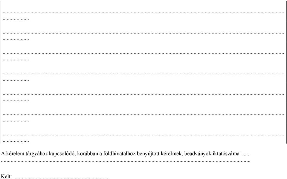 földhivatalhoz benyújtott