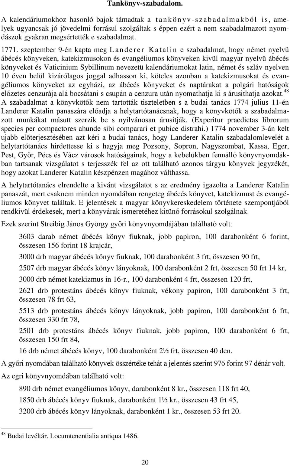 e szabadalmat. 1771.