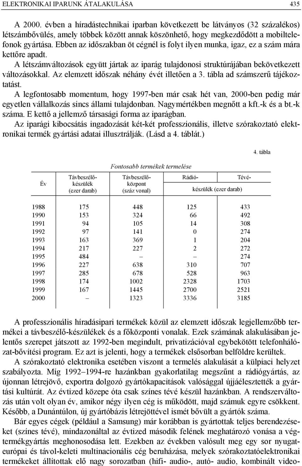 Ebben az időszakban öt cégnél is folyt ilyen munka, igaz, ez a szám mára kettőre apadt. A létszámváltozások együtt jártak az iparág tulajdonosi struktúrájában bekövetkezett változásokkal.