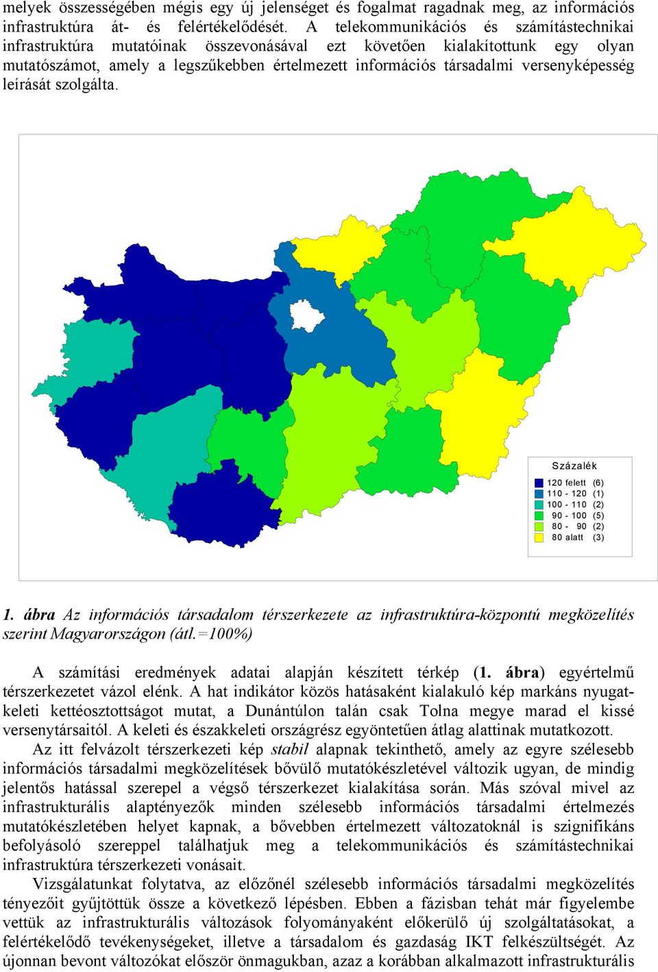 versenyképesség leírását szolgálta. Százalék 120 felett (6) 110-120 (1) 100-110 (2) 90-100 (5) 80-90 (2) 80 alatt (3) 1.