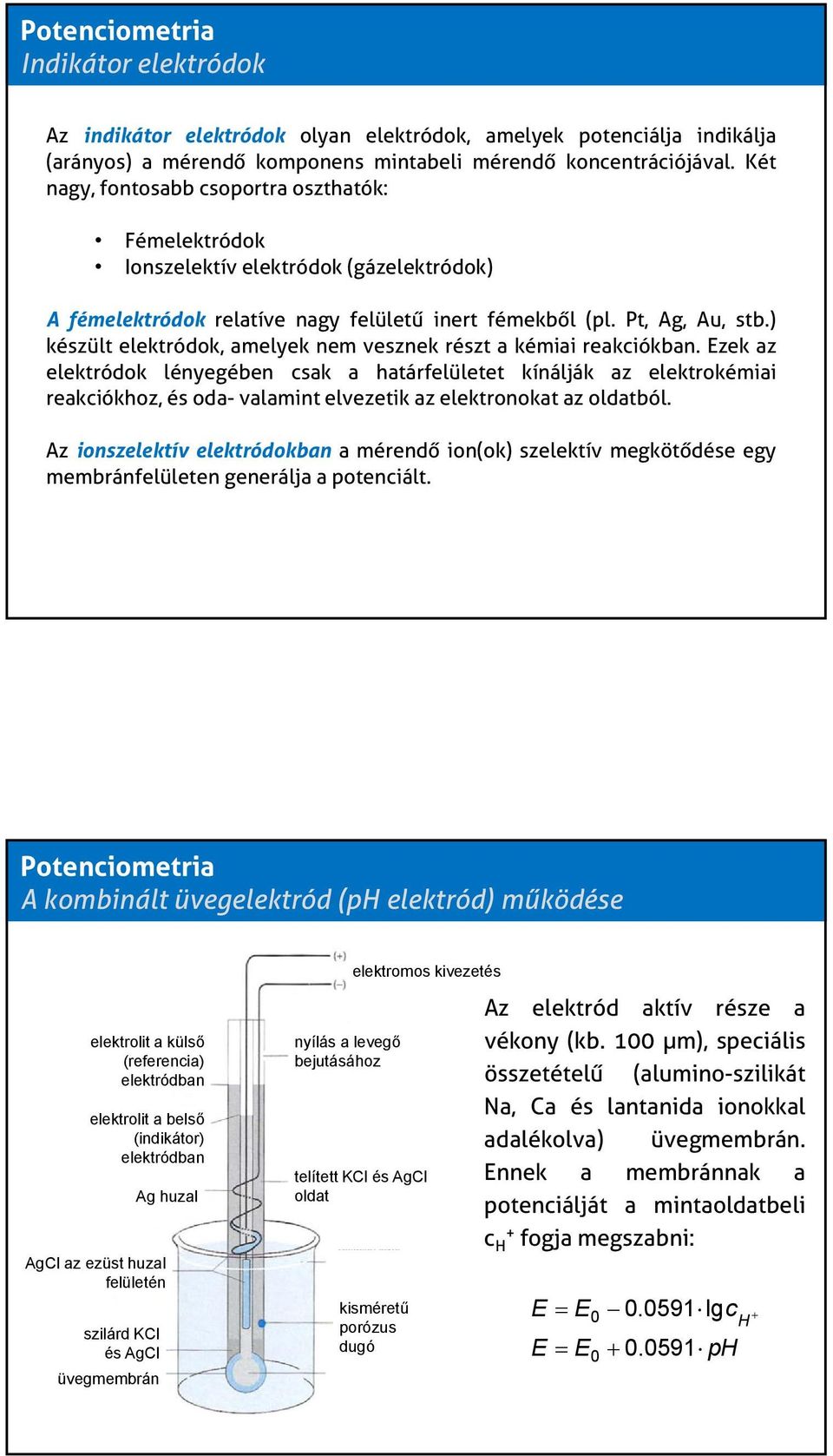 ) készült elektródok, amelyek nem vesznek részt a kémiai reakciókban.