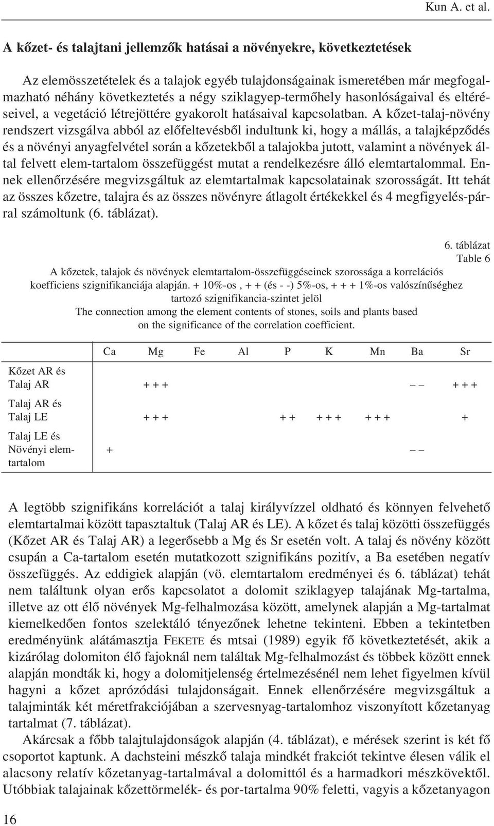 sziklagyep-termõhely hasonlóságaival és eltéréseivel, a vegetáció létrejöttére gyakorolt hatásaival kapcsolatban.