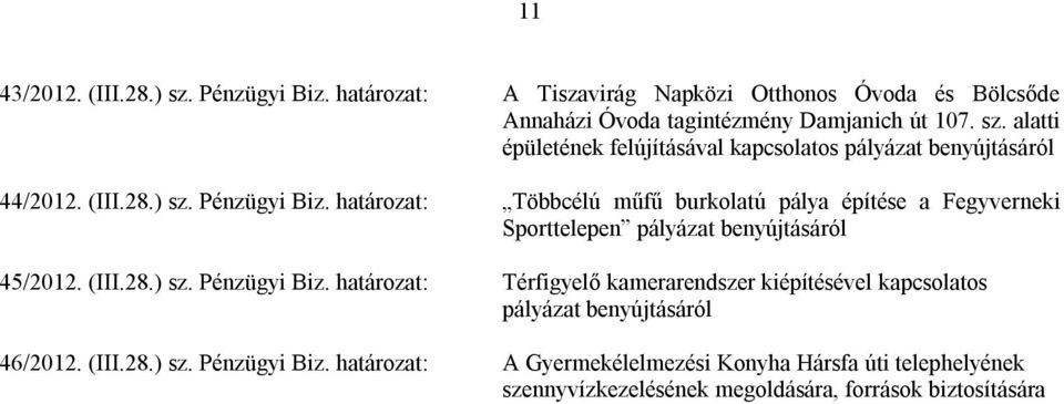(III.28.) sz. Pénzügyi Biz. A Gyermekélelmezési Konyha Hársfa úti telephelyének szennyvízkezelésének megoldására, források biztosítására