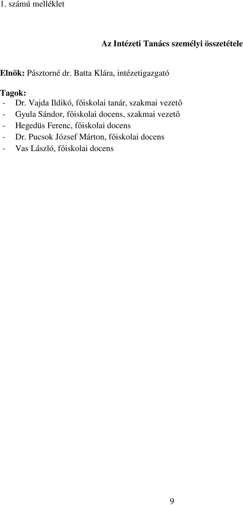 Vajda Ildikó, főiskolai tanár, szakmai vezető - Gyula Sándor, főiskolai docens,