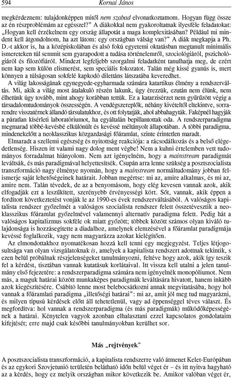 A diák megkapja a Ph. D.