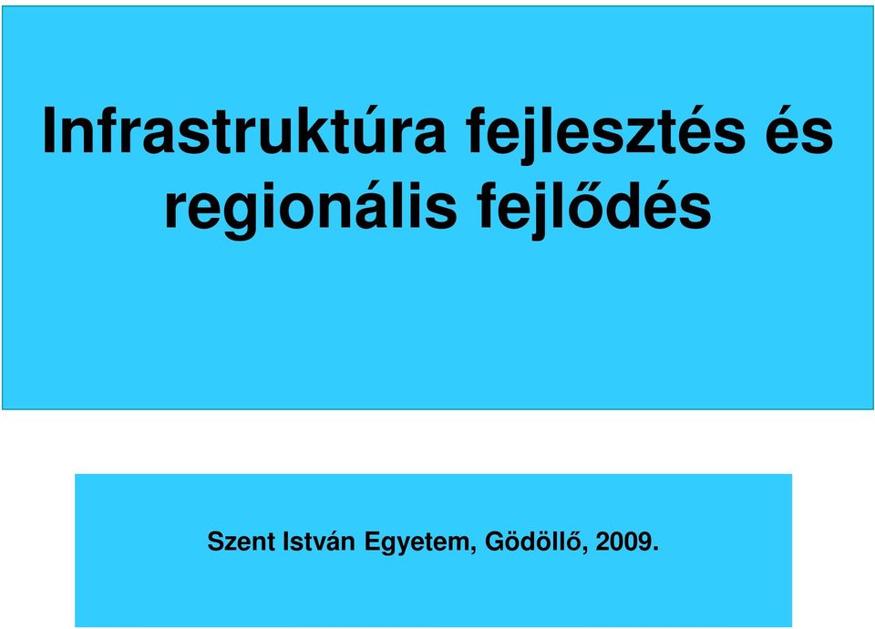 regionális fejlődés