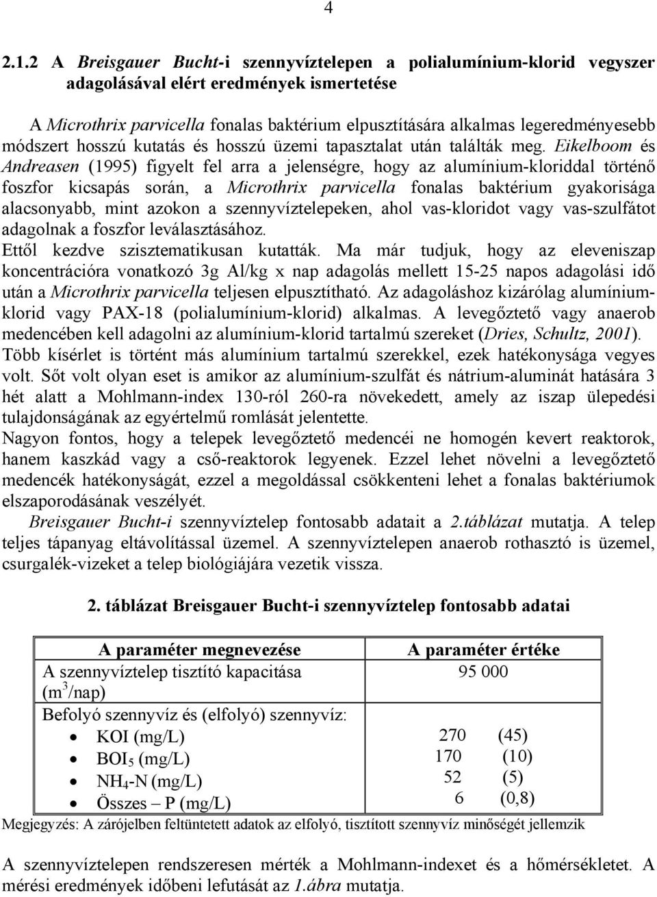 módszert hosszú kutatás és hosszú üzemi tapasztalat után találták meg.
