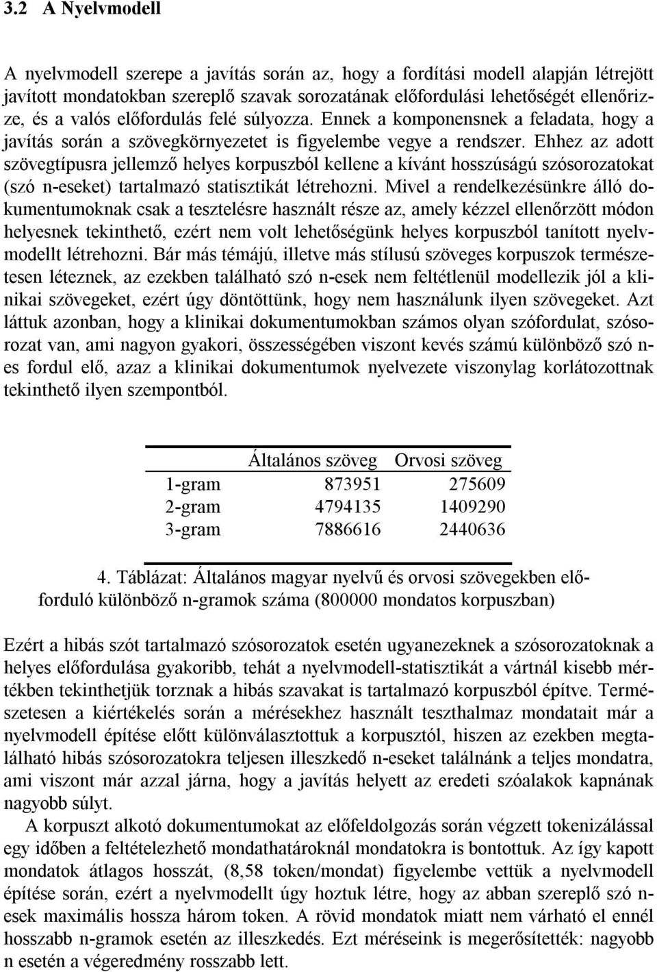 Ehhez az adott szövegtípusra jellemző helyes korpuszból kellene a kívánt hosszúságú szósorozatokat (szó n-eseket) tartalmazó statisztikát létrehozni.