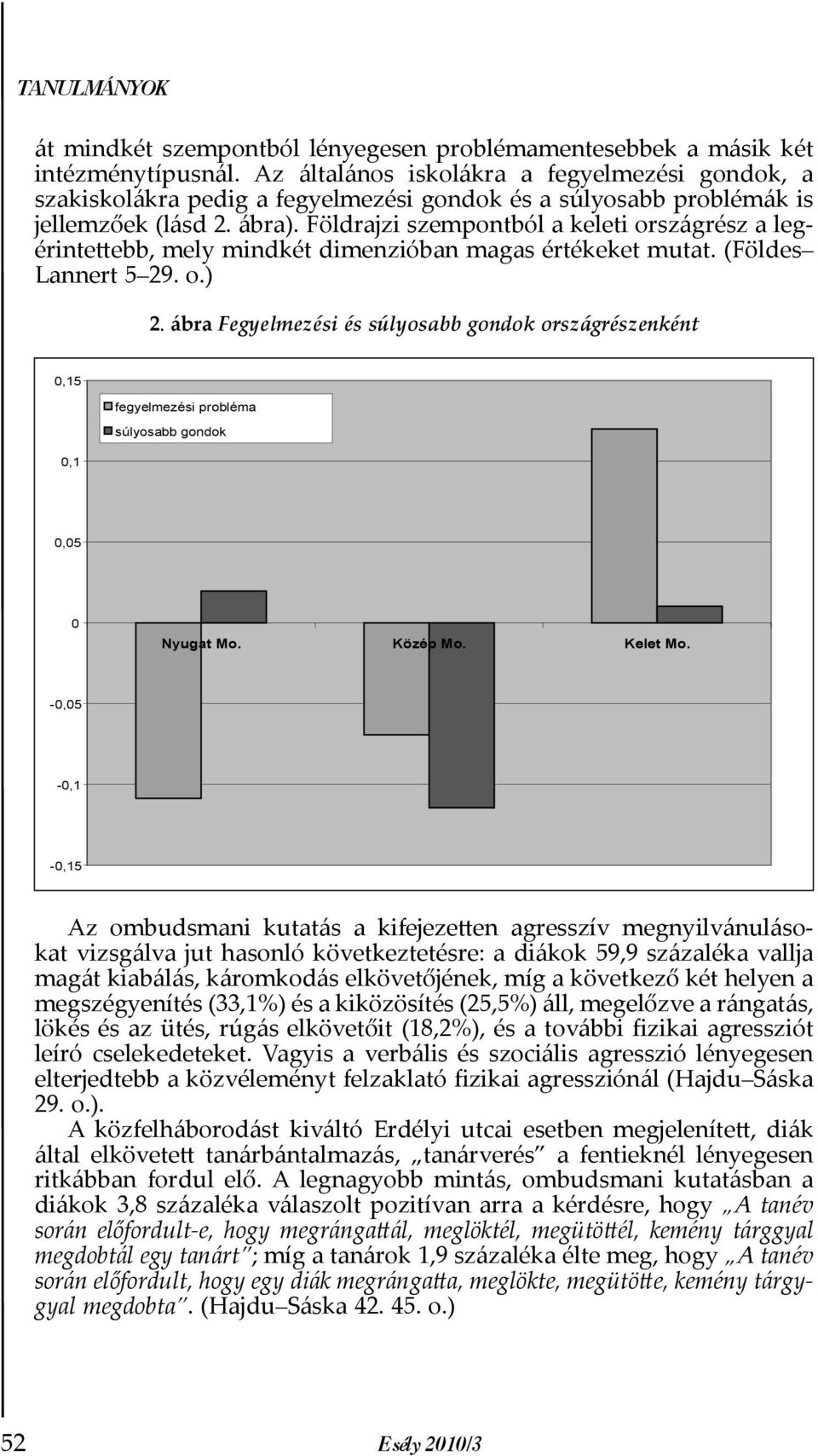 Földrajzi szempontból a keleti országrész a legérintettebb, mely mindkét dimenzióban magas értékeket mutat. (Földes Lannert 5 29. o.) 2.