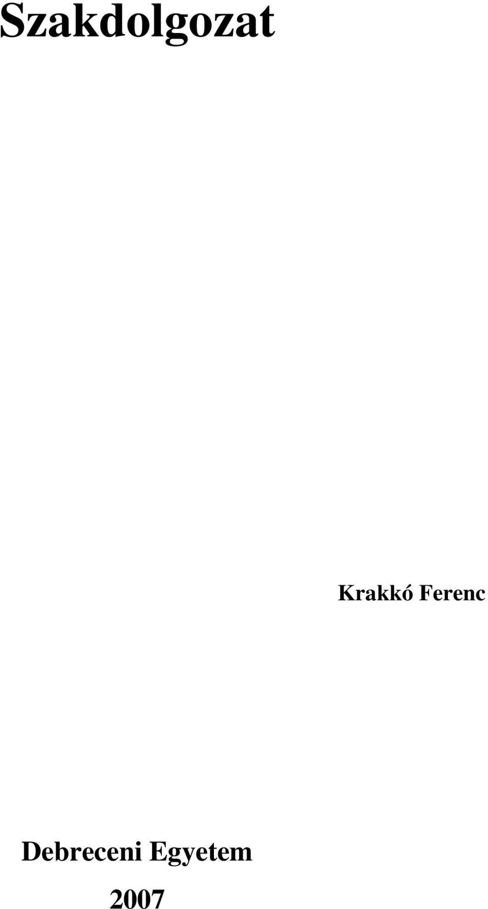 Szakdolgozat. Krakkó Ferenc - PDF Free Download