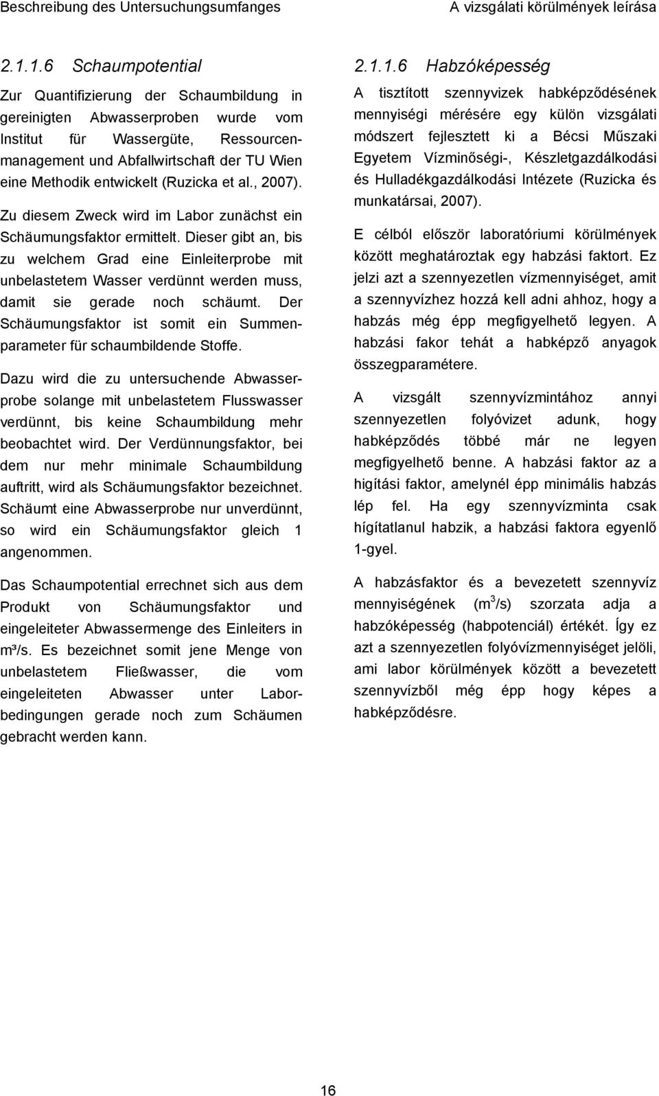 Dieser gibt an, bis zu welchem Grad eine Einleiterprobe mit unbelastetem Wasser verdünnt werden muss, damit sie gerade noch schäumt.