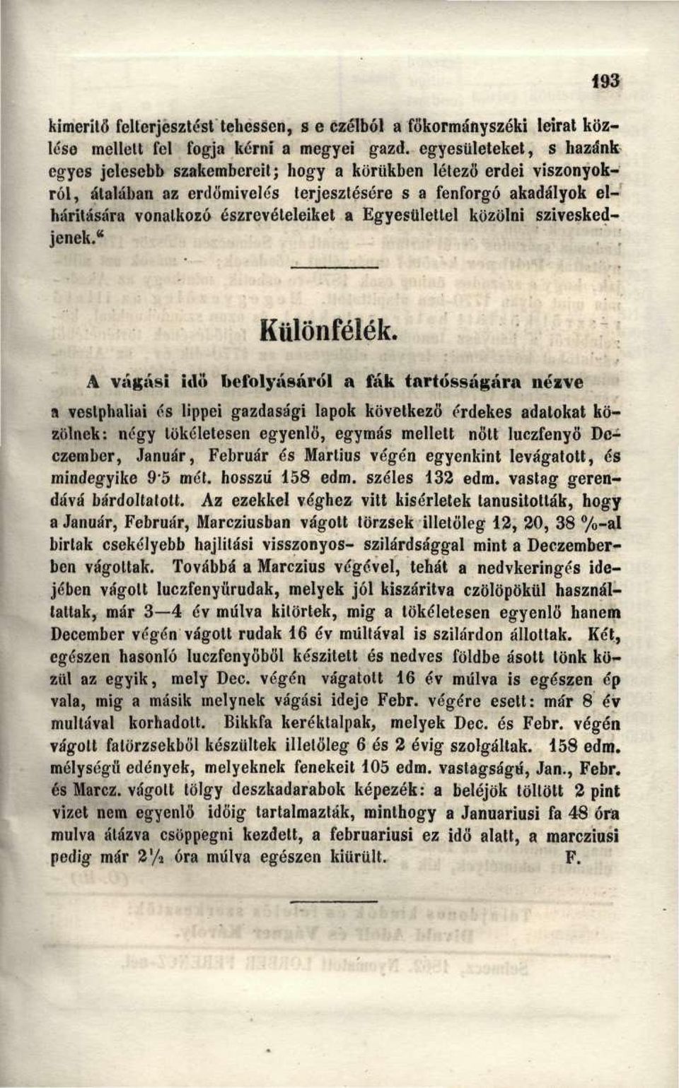 Egyesülettel közölni szíveskedjenek." Különfélék.