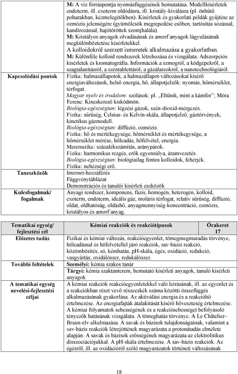 Kísérletek és gyakorlati példák gyűjtése az ozmózis jelenségére (gyümölcsök megrepedése esőben, tartósítás sózással, kandírozással, hajótöröttek szomjhalála).