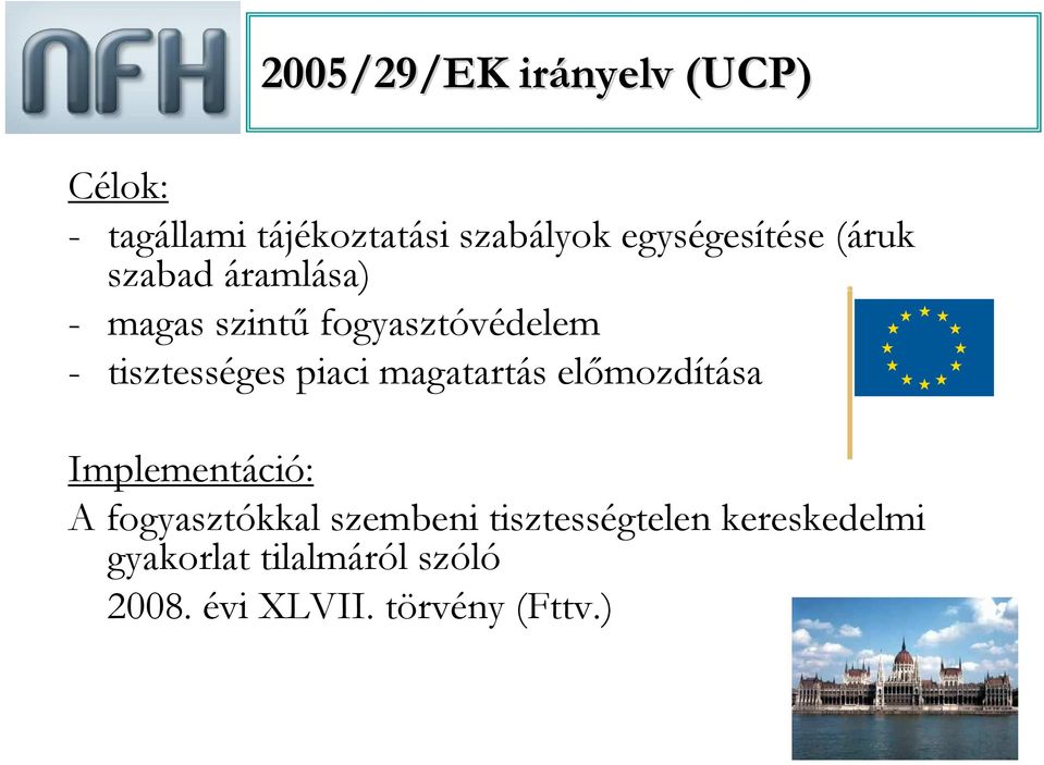 tisztességes piaci magatartás elımozdítása Implementáció: A fogyasztókkal