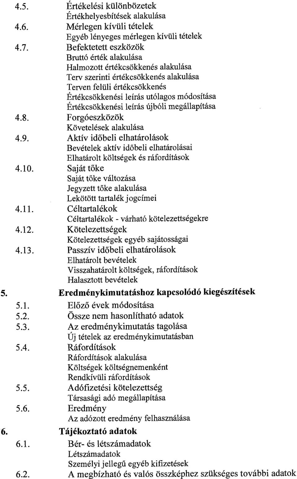 idobeli elhatarolasok BevCtelek aktiv idobeli elhatbolasai Elhathrolt koltskgek Cs raforditasok Sajat toke Sajat toke vdltozasa Jegyzett toke alakulasa Lekotott tartalck jogcimei Celtartalkkok