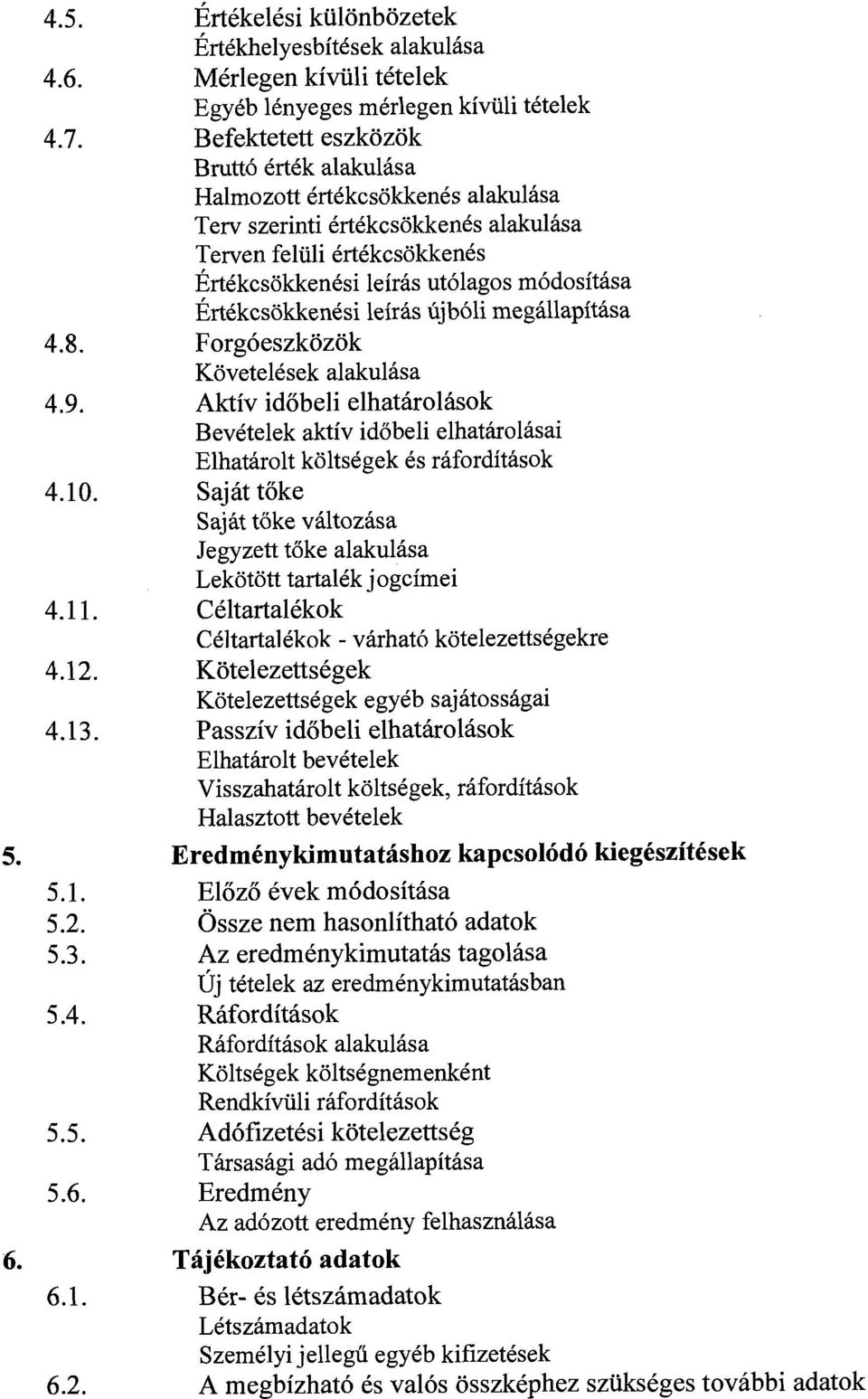 idobeli elhatarolasok BevCtelek aktiv idobeli elhatbolasai Elhathrolt koltskgek Cs raforditasok Sajat toke Sajat toke vdltozasa Jegyzett toke alakulasa Lekotott tartalck jogcimei Celtartalkkok