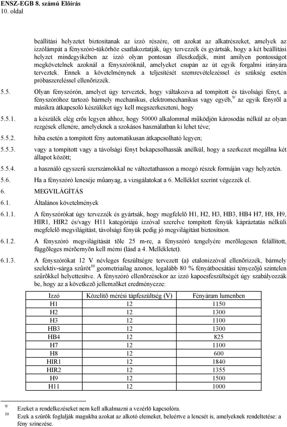 Ennek a követelménynek a teljesítését szemrevételezéssel és szükség esetén próbaszereléssel ellenõrizzék. 5.