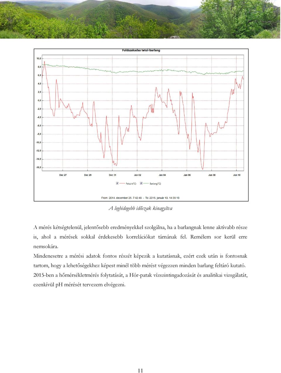 Mindenesetre a mérési adatok fontos részét képezik a kutatásnak, ezért ezek után is fontosnak tartom, hogy a lehetőségekhez képest minél