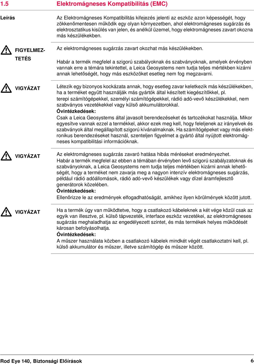 Az elektromágneses sugárzás zavart okozhat más készülékekben.