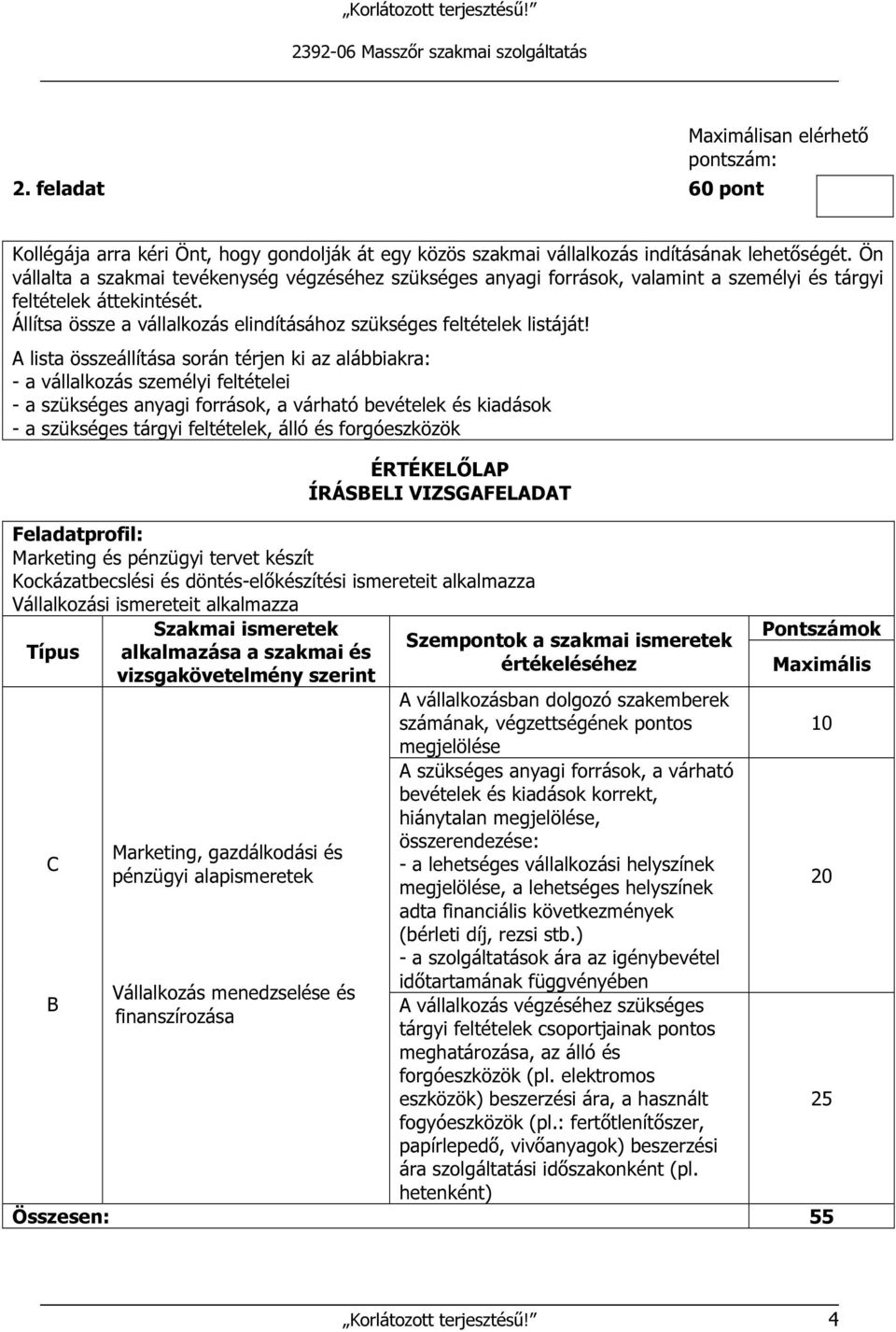 A lista összeállítása során térjen ki az alábbiakra: - a vállalkozás személyi feltételei - a szükséges anyagi források, a várható bevételek és kiadások - a szükséges tárgyi feltételek, álló és