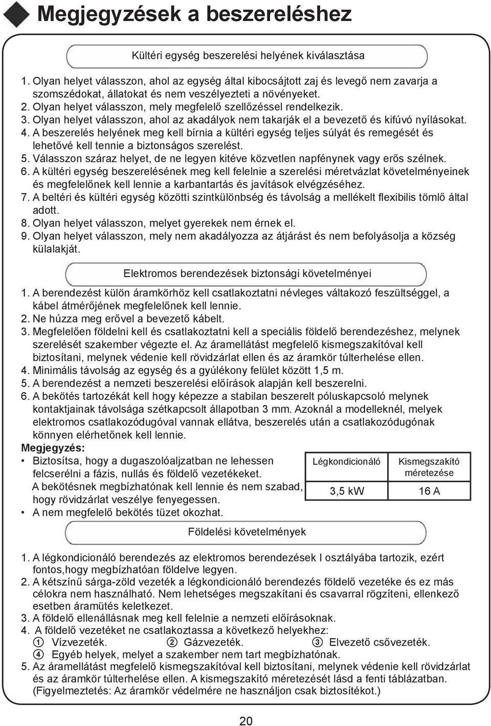 Olyan helyet válasszon, mely megfelelő szellőzéssel rendelkezik. 3. Olyan helyet válasszon, ahol az akadályok nem takarják el a bevezető és kifúvó nyílásokat. 4.