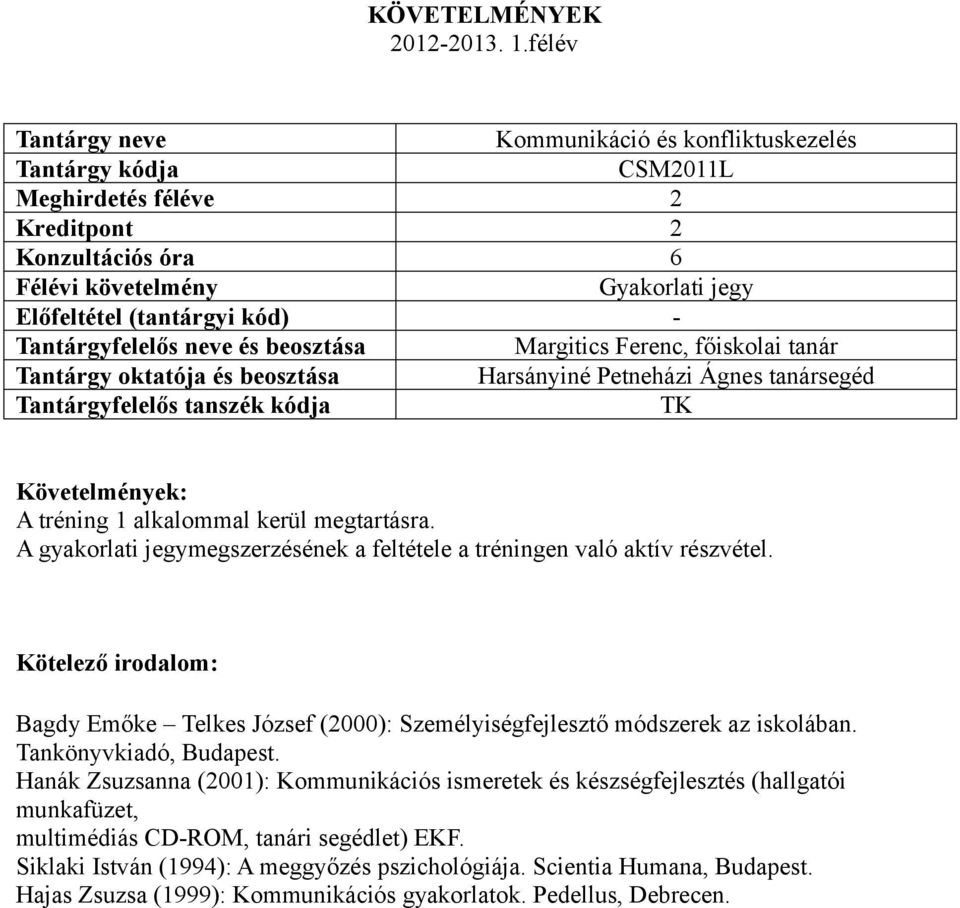 Bagdy Emőke Telkes József (2000): Személyiségfejlesztő módszerek az iskolában. Tankönyvkiadó, Budapest.