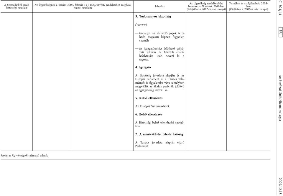 a tagokat 4. Igazgató A Bizottság javaslata alapján és az Európai Parlament és a Tanács véleményét is figyelembe véve (amelyben megjelölik az általuk preferált jelöltet) az Igazgatóság nevezi ki. 5.