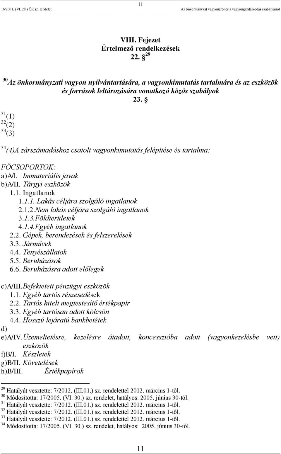 1.2.Nem lakás céljára szolgáló ingatlanok 3.1.3.Földterületek 4.1.4.Egyéb ingatlanok 2.2. Gépek, berendezések és felszerelések 3.3. Járművek 4.4. Tenyészállatok 5.5. Beruházások 6.